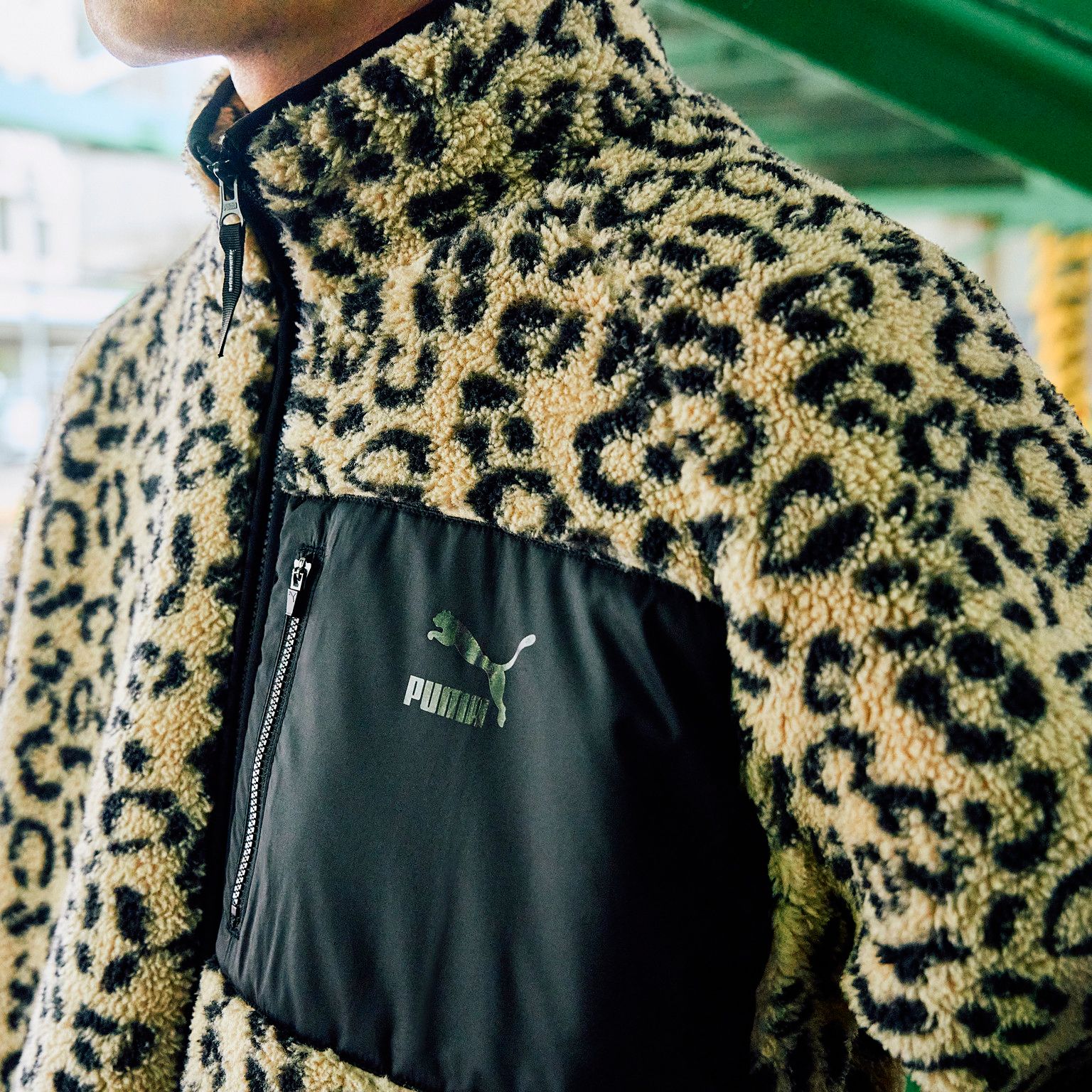 PUMAレオパードボアジャケット ボアジャケット プーマ ヒョウ柄 ウェア