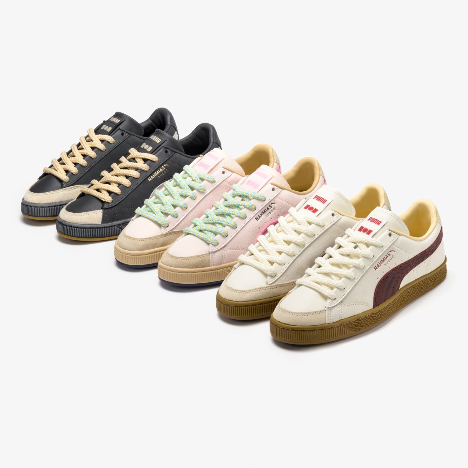 PUMA x NAHMIAS Suede Vintage Black Sneakers | PUMA