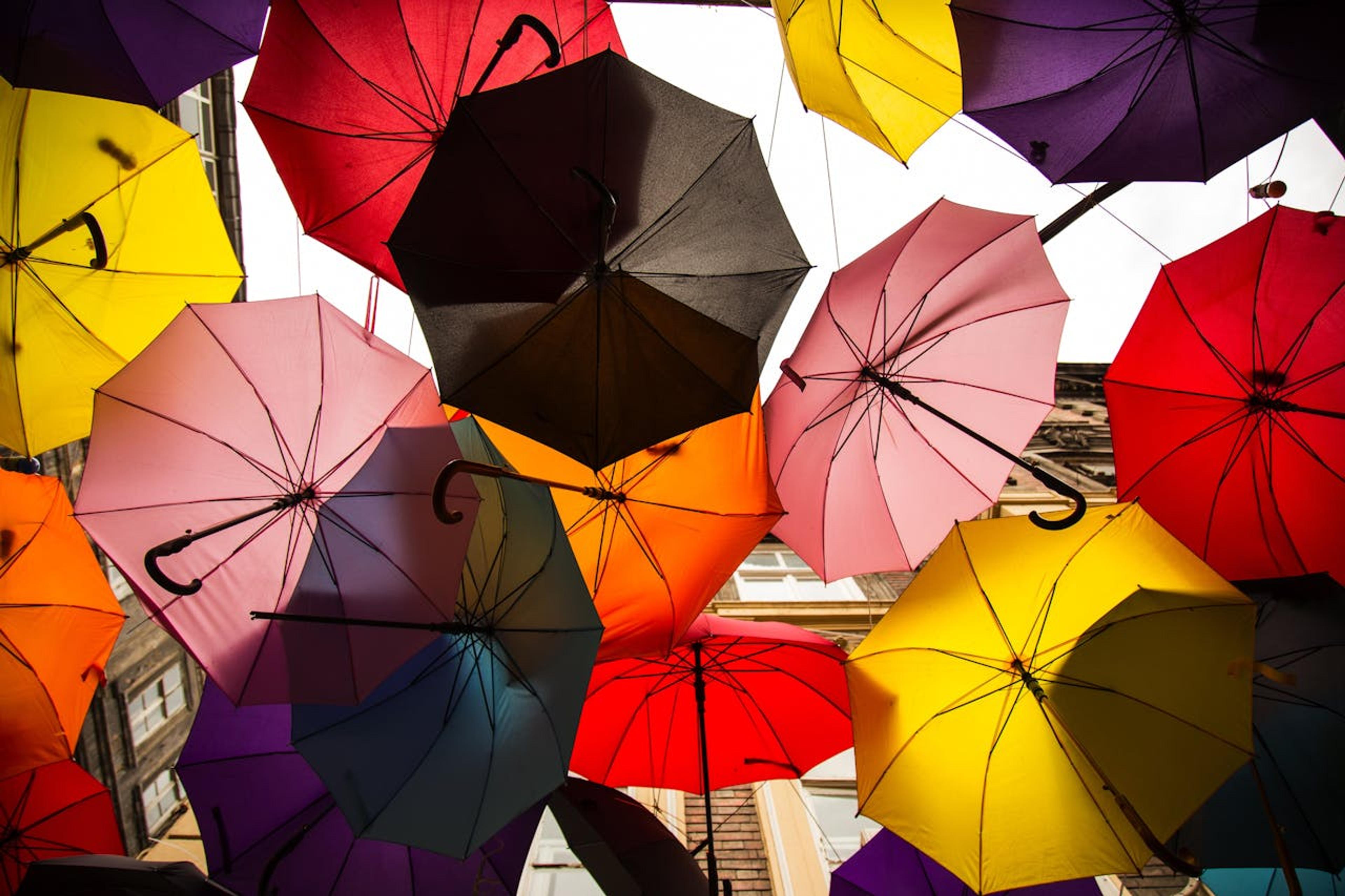 Colourful umbrellas