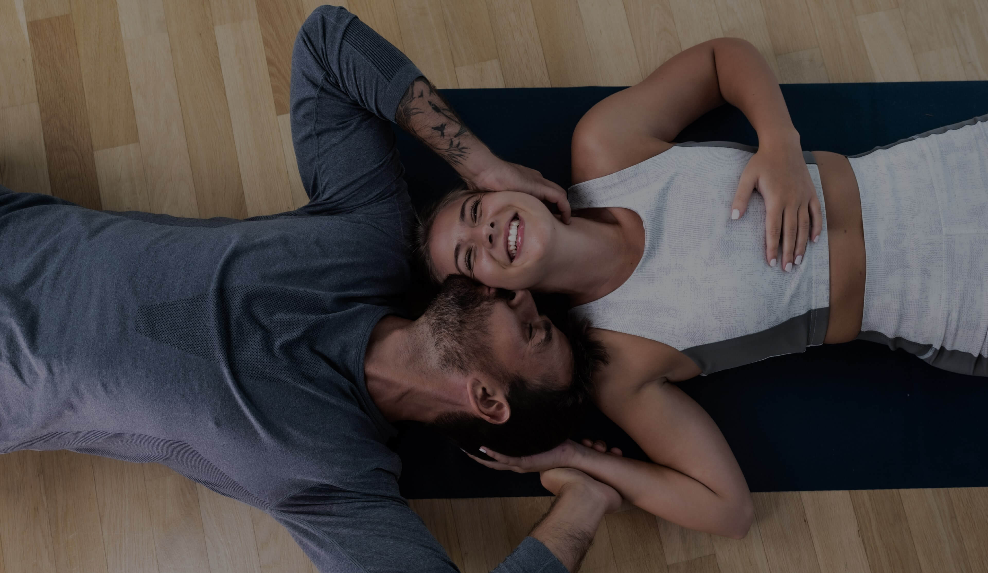 A happy man and a happy woman