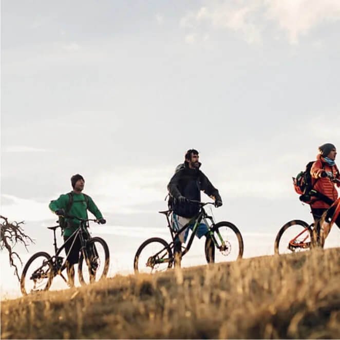 Men on a bicycle