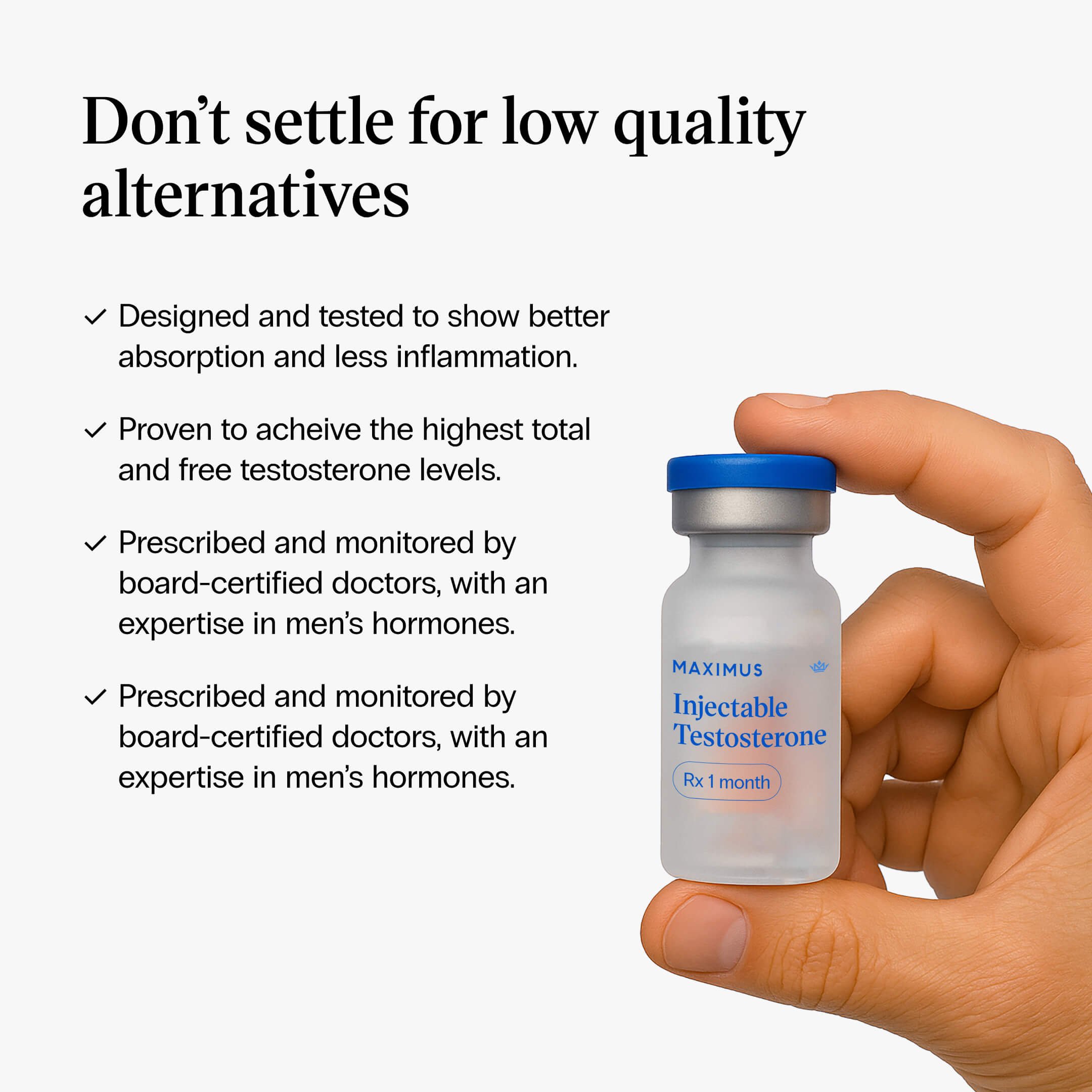 Dont settle for low quality alternatives