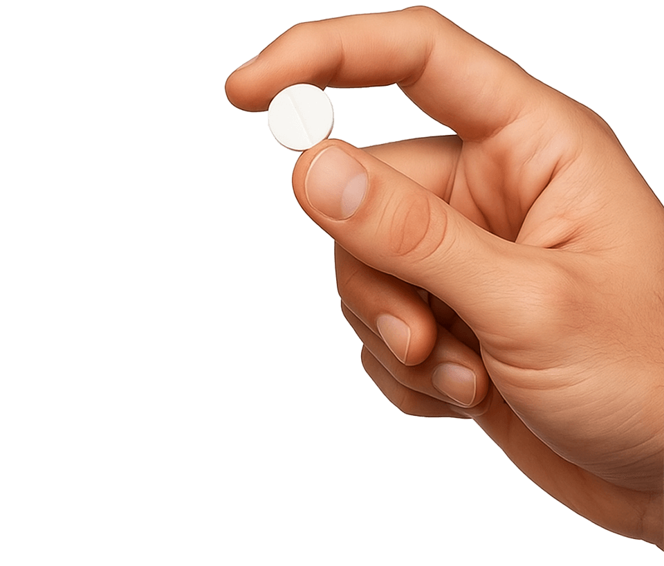 hand with pill