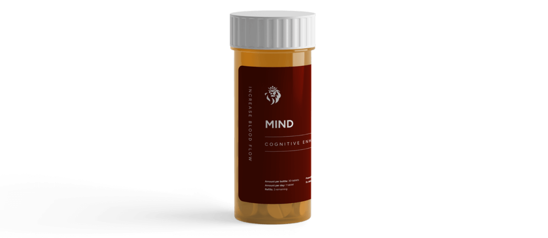 Bottle with cognitive enhancement pills