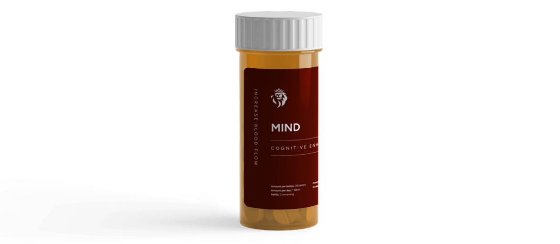 Bottle with cognitive enhancement pills