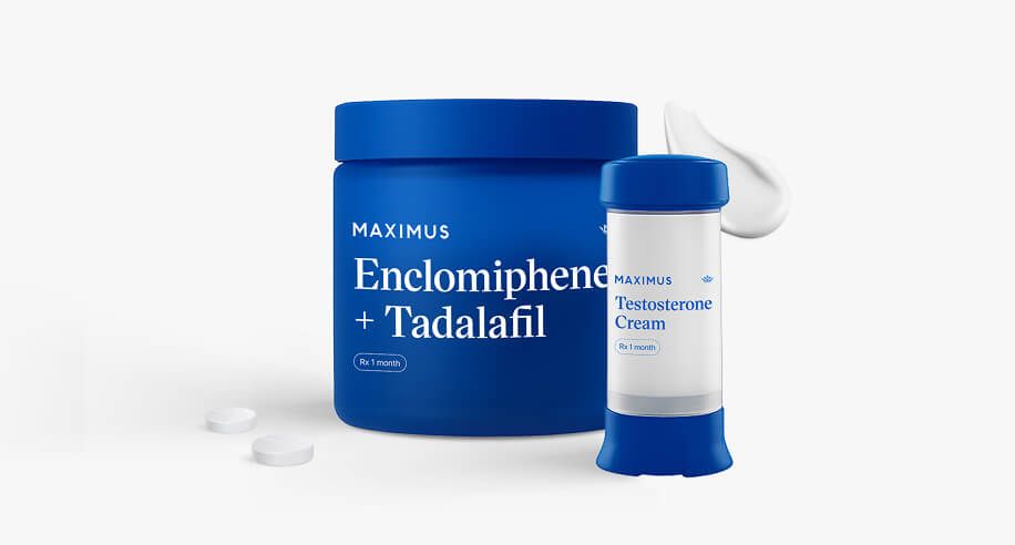Enclomiphene + Tadalafil + Testosterone Cream