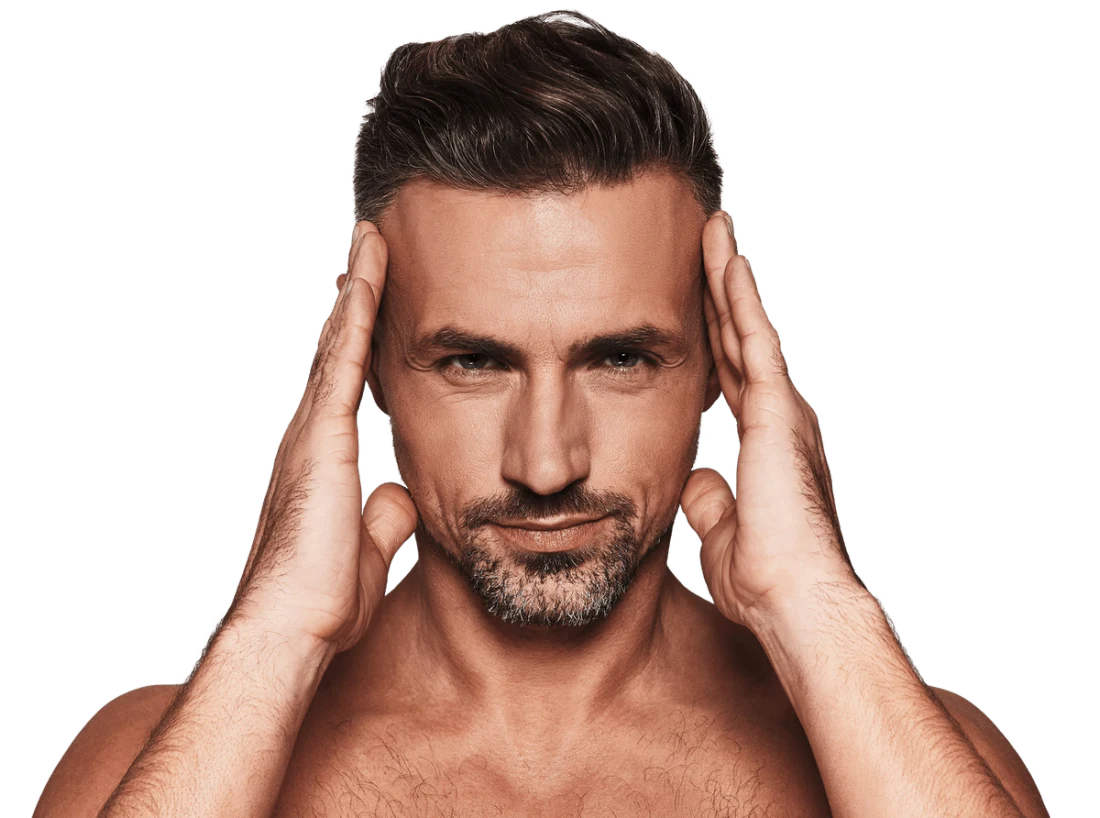 Maximus testosterone treatment products arranged on a clinical surface