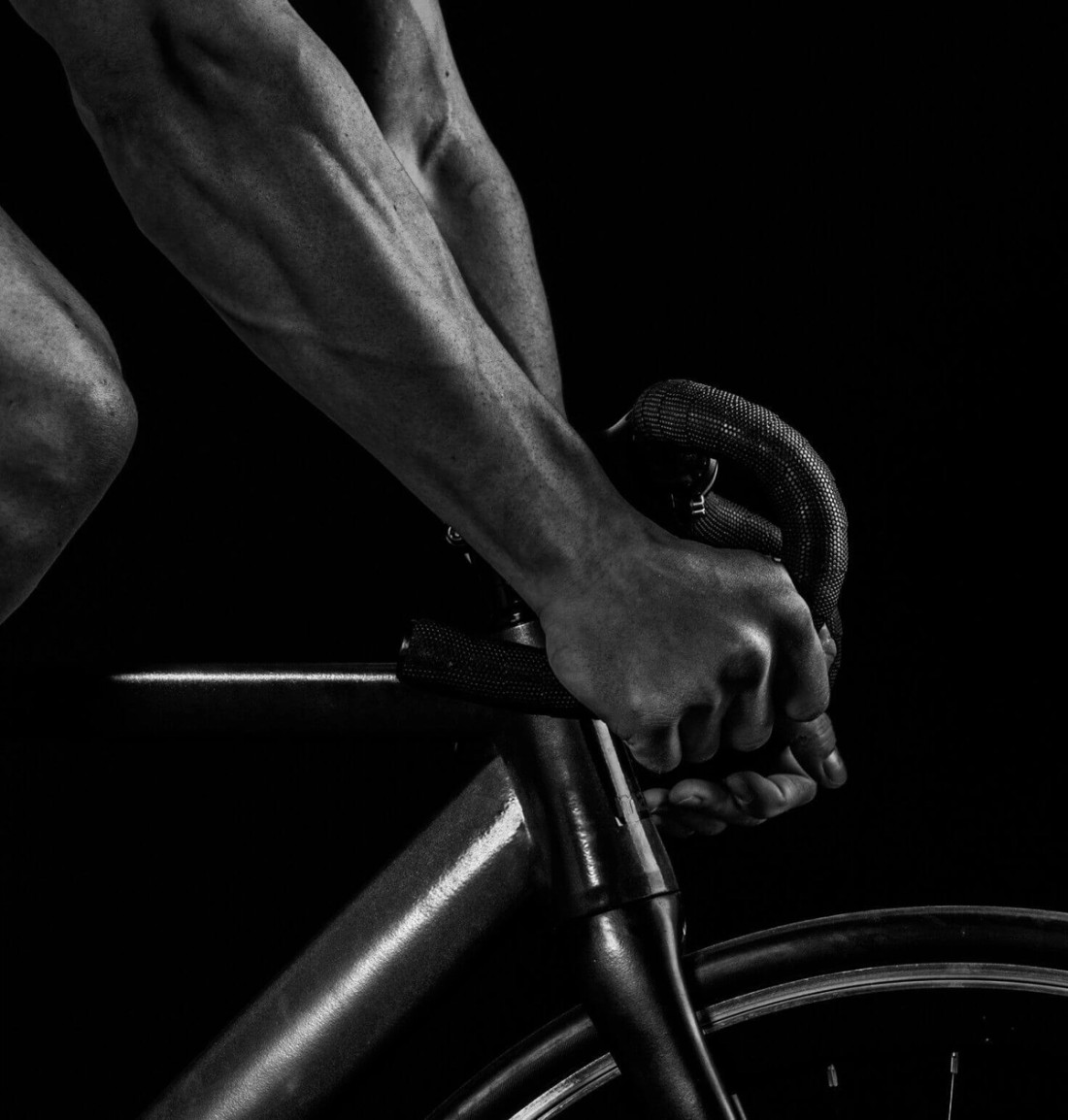A man on a bicycle