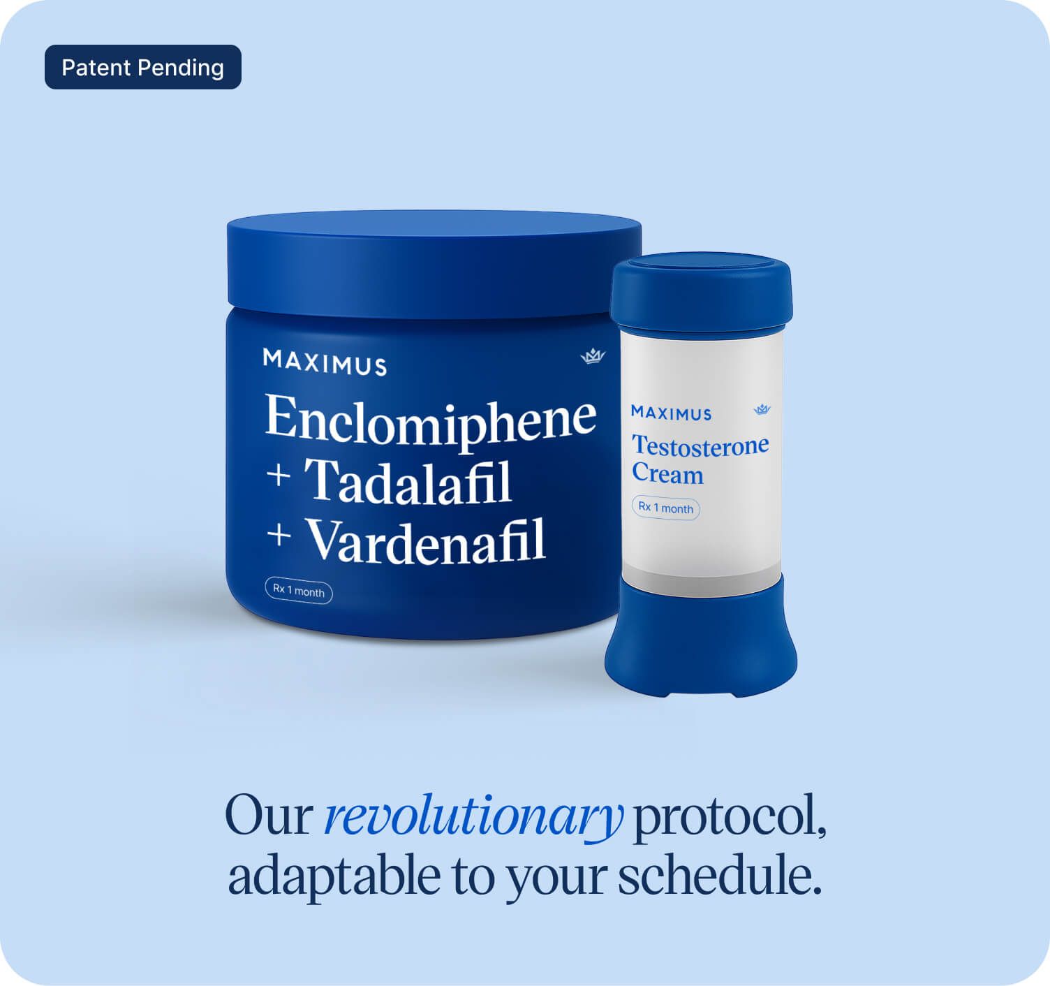 Enclomiphene + Tadalafil + Vardenafil + Testosterone Cream