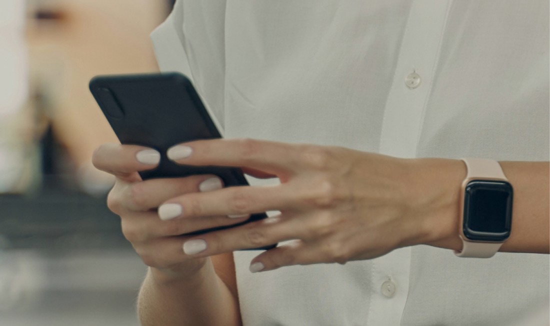 phone and hands