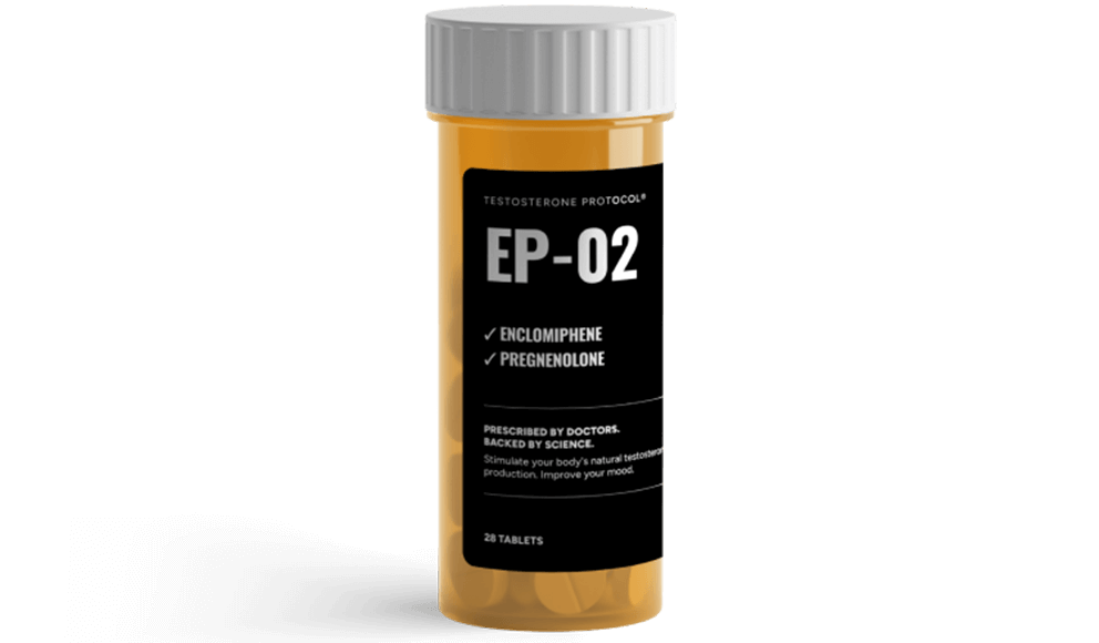 Bottle with enclomiphene pills