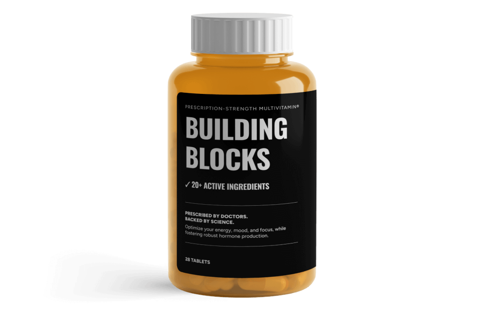 Bottle with tablets of Building Blocks