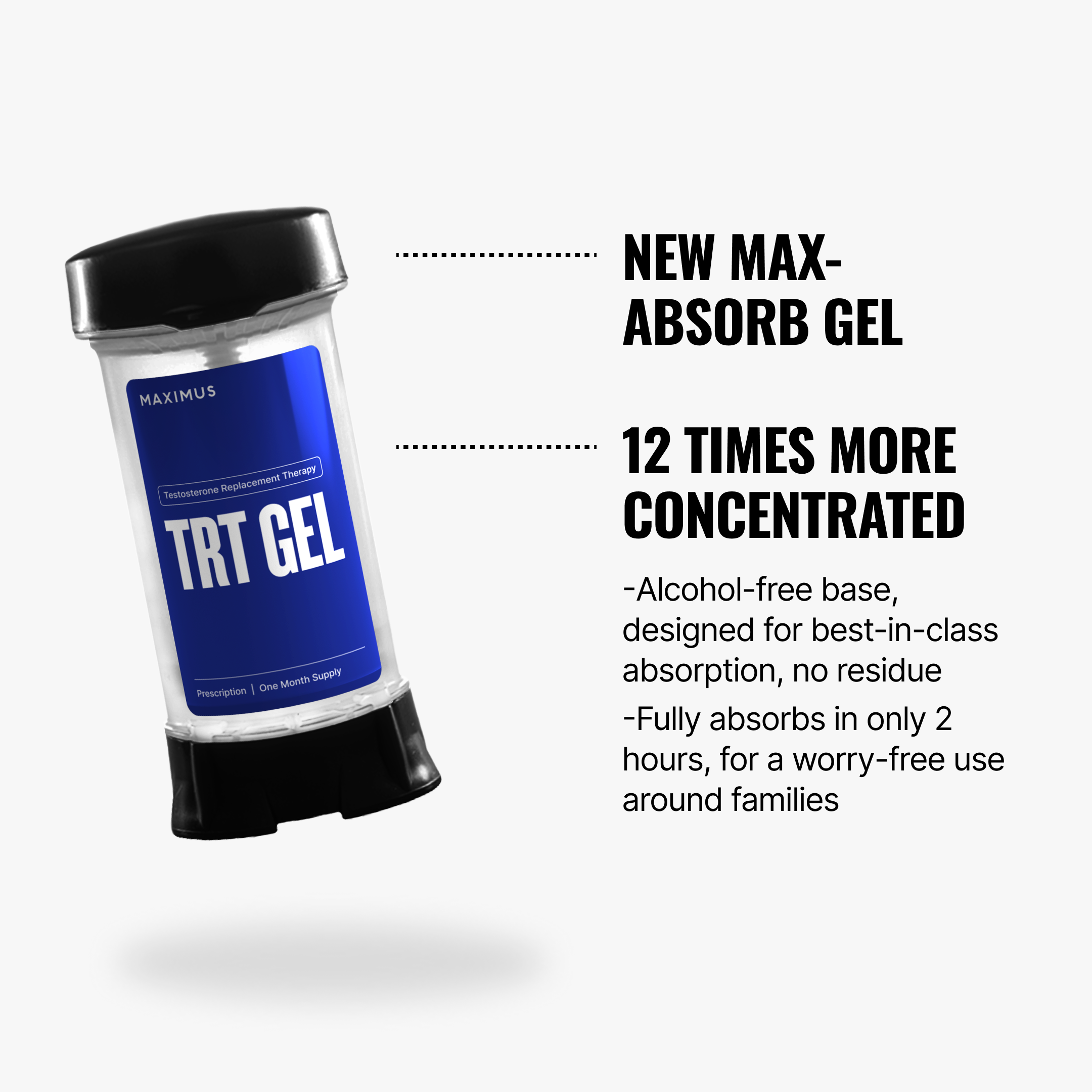 unique max-absorb gel, 12 times more concentrated