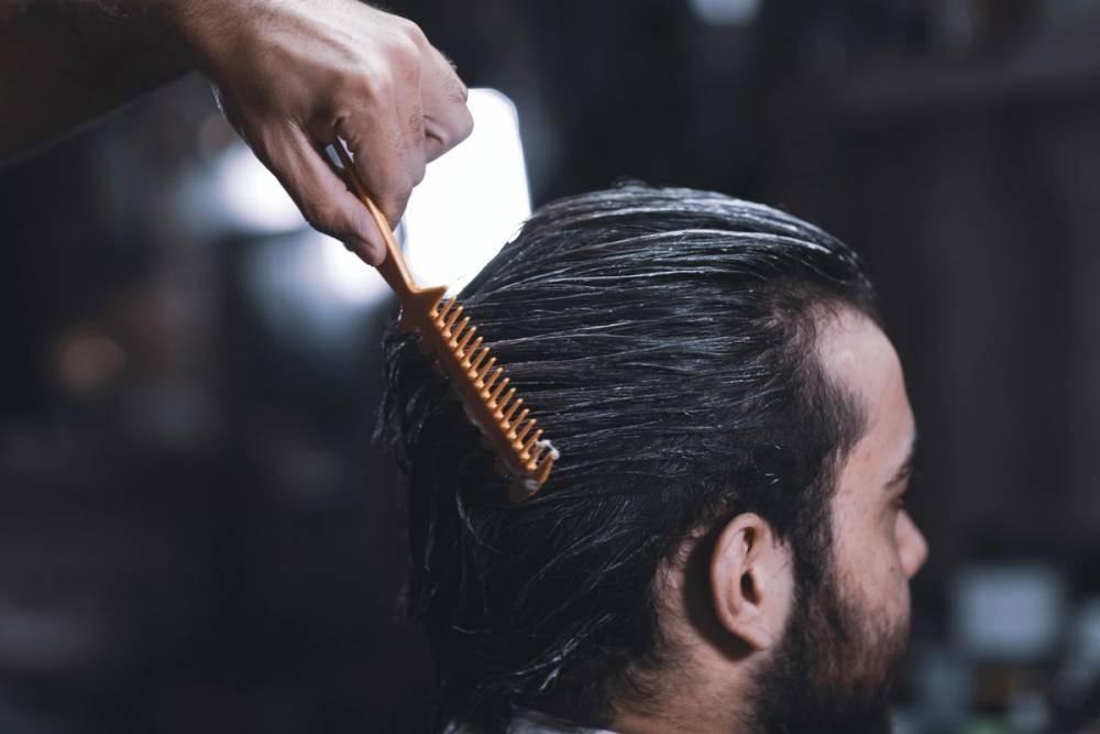Man getting haircut