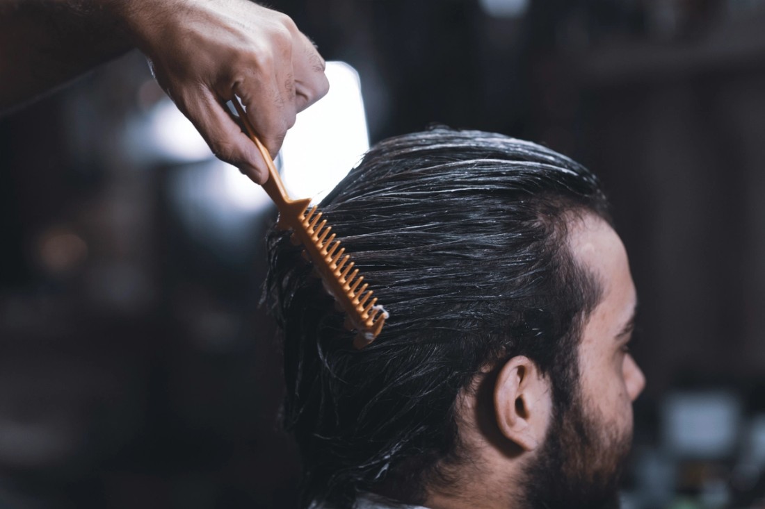 Man getting haircut
