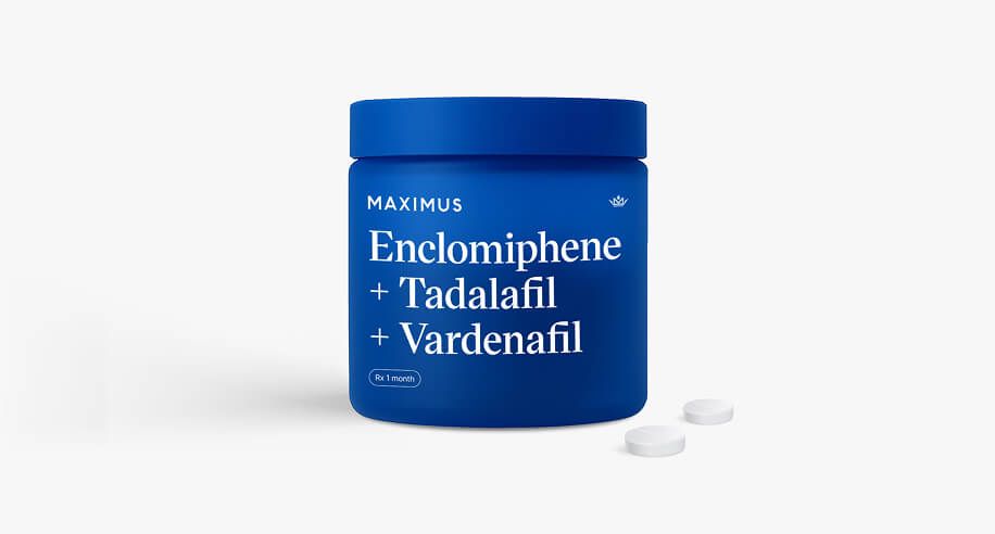 Enclomiphene + Tadalafil + Vardenafil