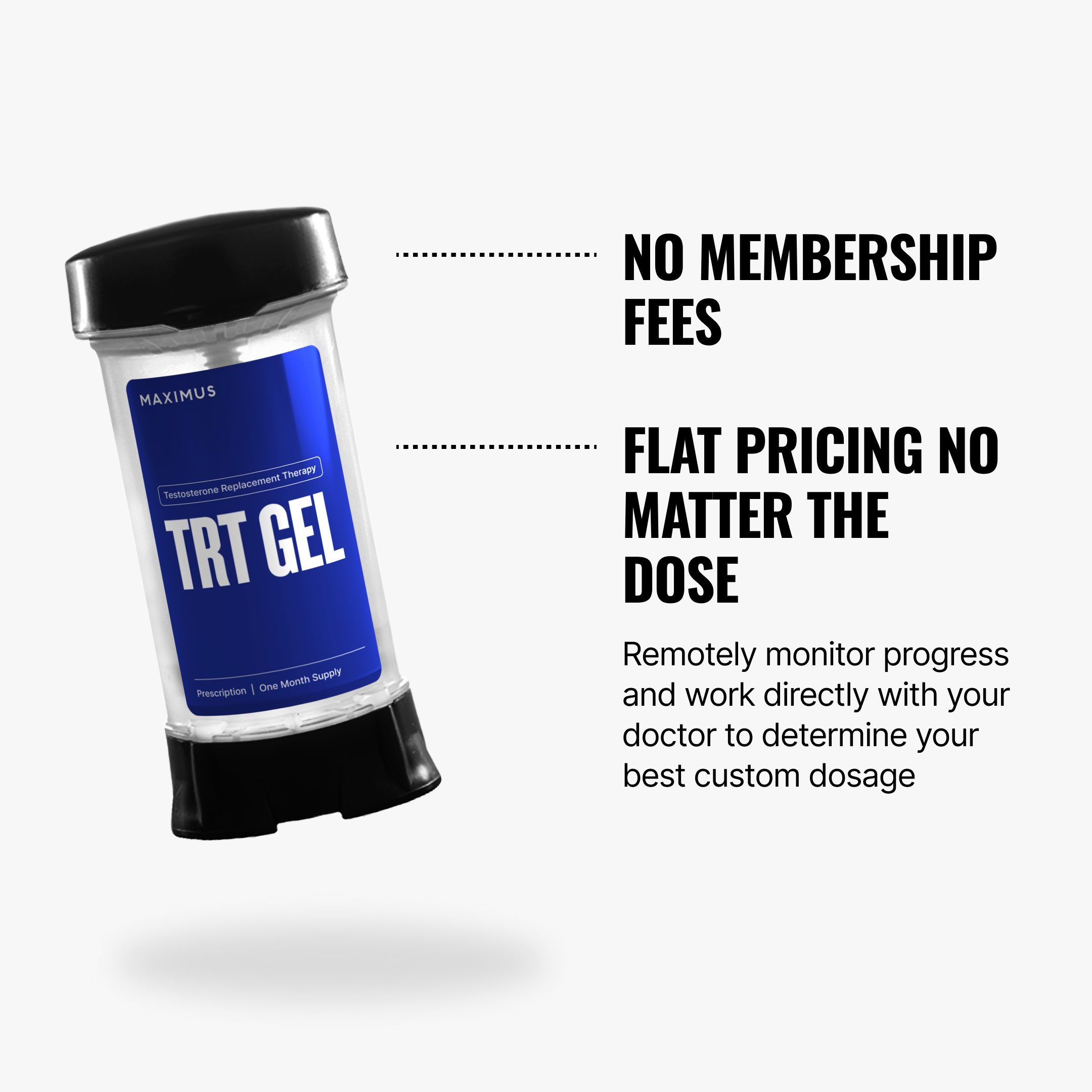 no membership fees, and flat dosage pricing