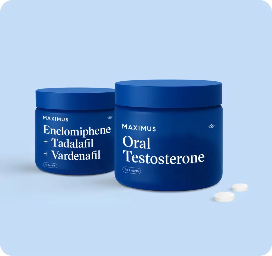 Enclomiphene + Tadalafil + Vardenafil + Oral Testosterone