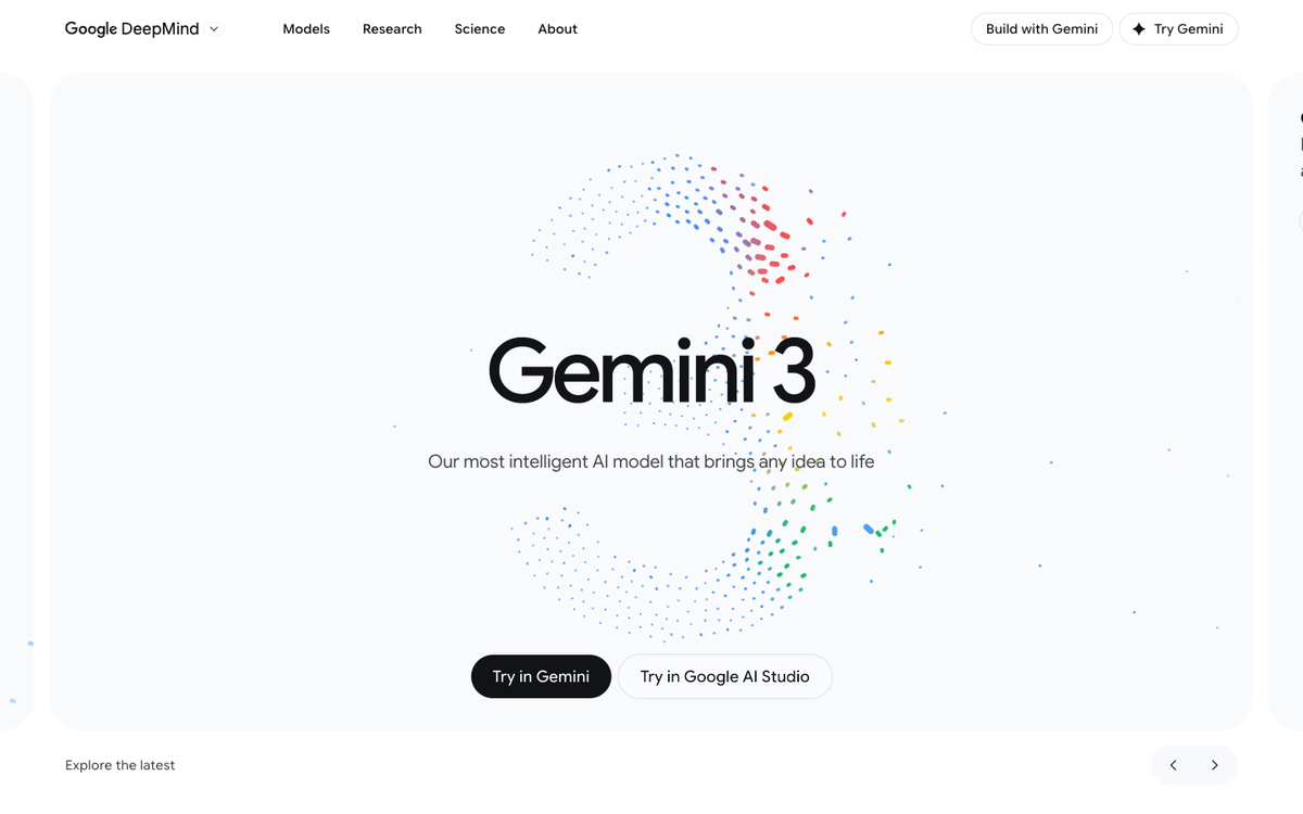 Google DeepMind Gemini model page describing Gemini 2.5 Pro features and capabilities, the best ChatGPT alternative for Google Workspace users in 2026