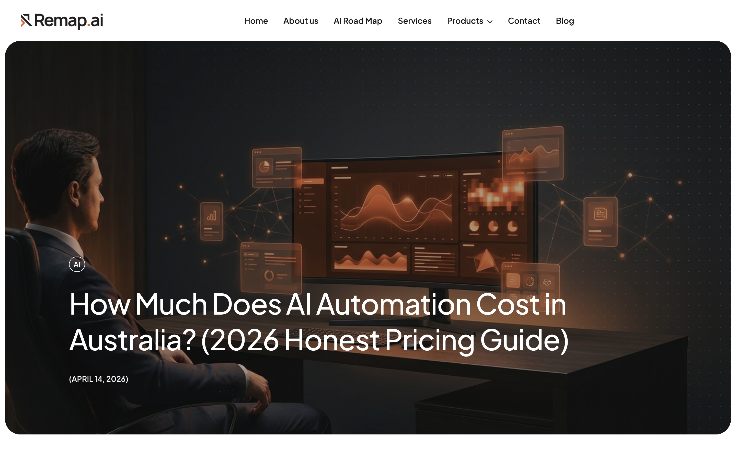 Remap.AI Australia 2026 pricing guide showing AI automation cost tiers for Australian SMBs