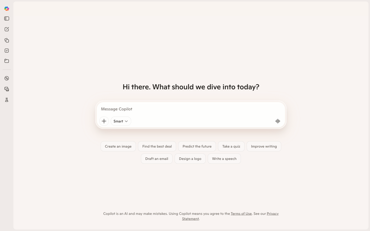 Microsoft Copilot chat interface for enterprise users with Microsoft 365 integration