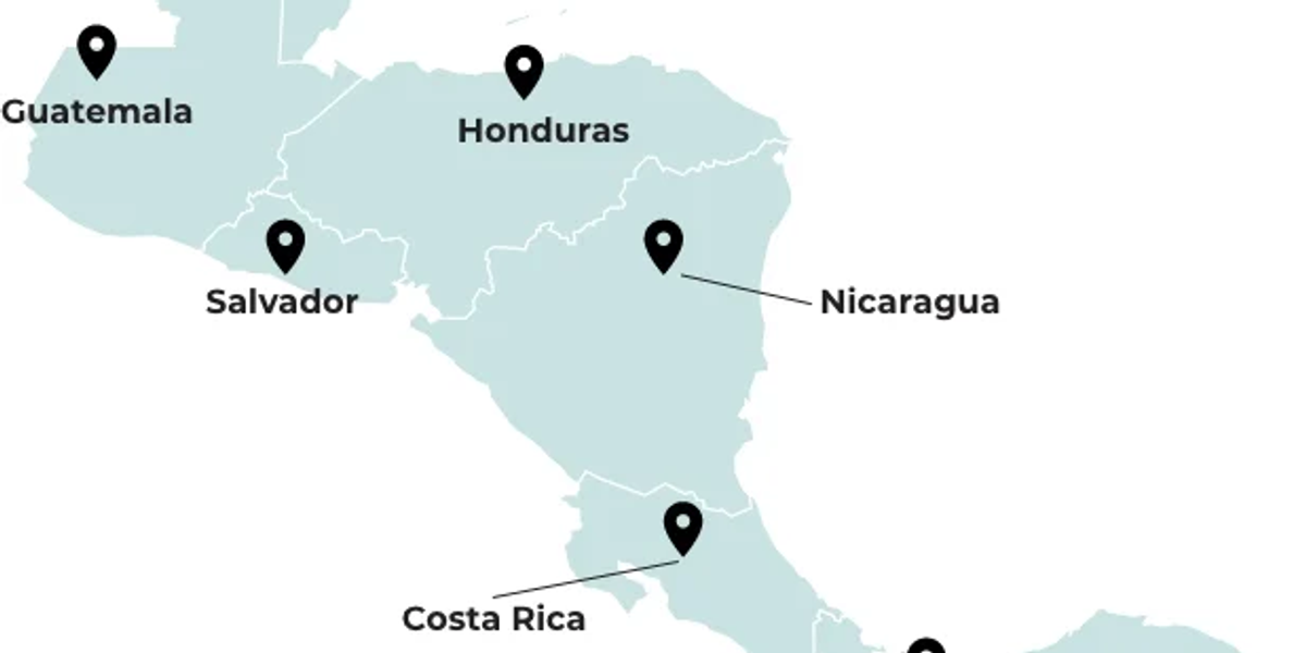 Mapa de Centroamérica