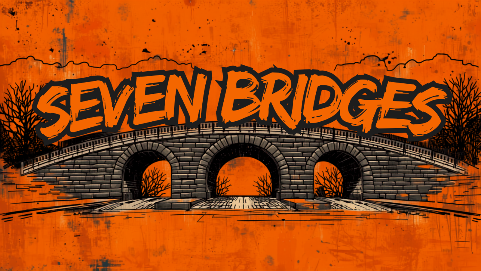 Seven Bridges Platte City neighborhood guide - Big Mike Sells KC custom orange-and-black bridge artwork