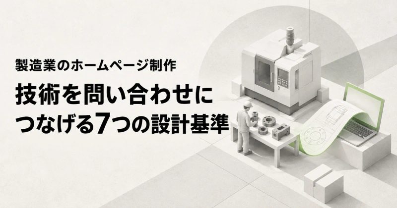 製造業のホームページ制作｜技術を問い合わせにつなげる7つの設計基準