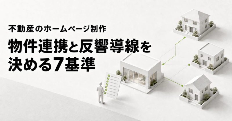 不動産のホームページ制作｜物件連携と反響導線を決める7基準