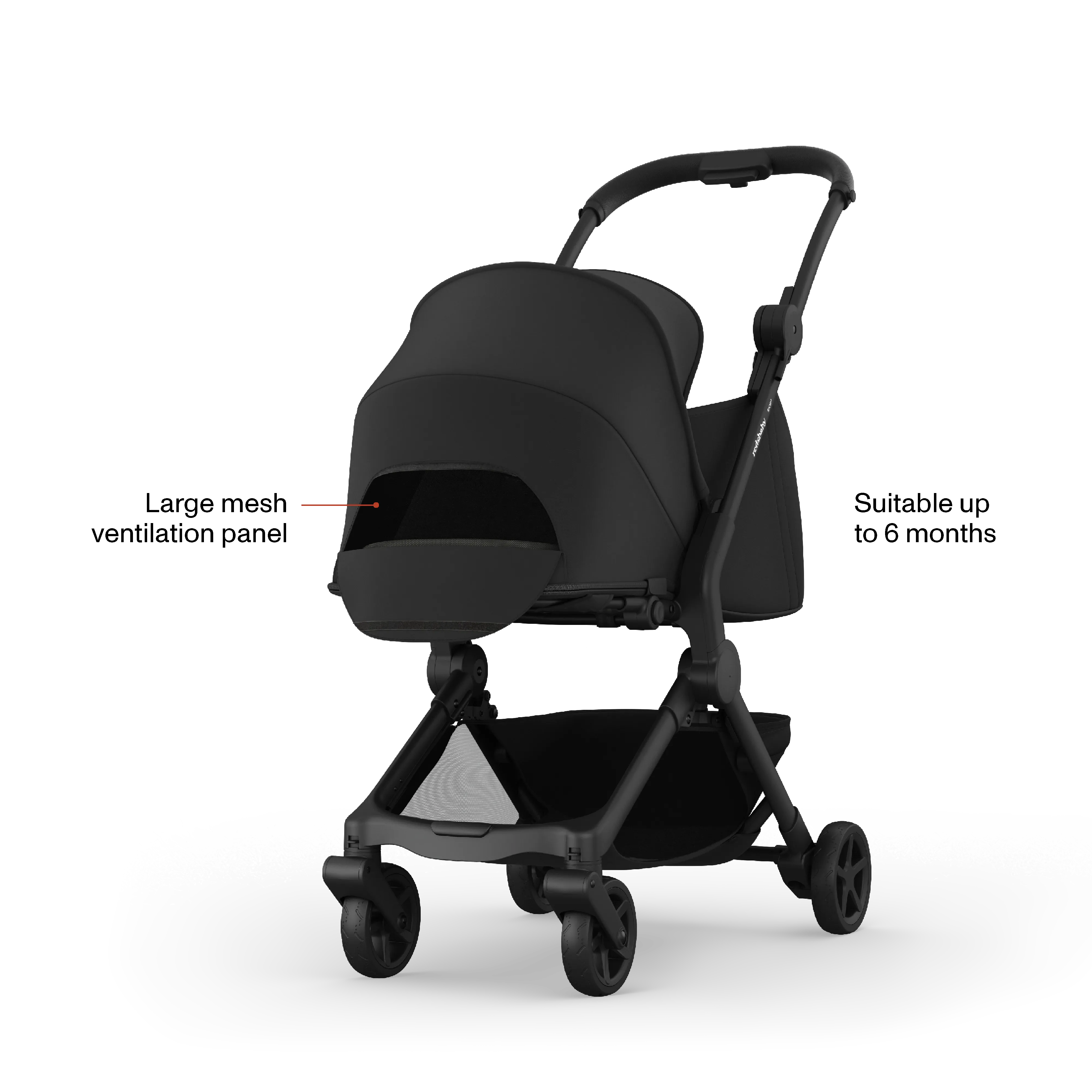 AERON Pram Compact Pram for City with one-hand fold Redsbaby