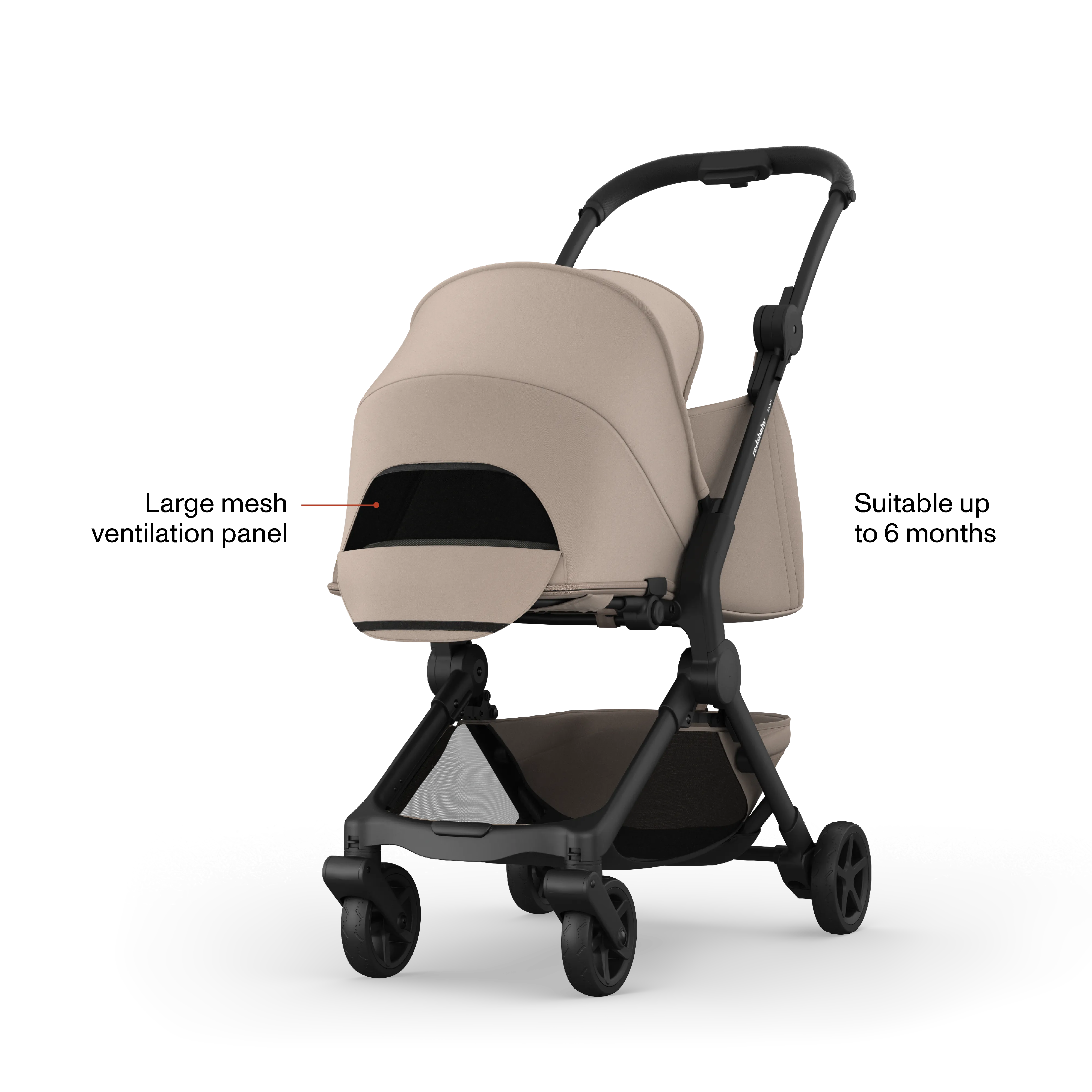 AERON Pram Compact Pram for City with one-hand fold Redsbaby