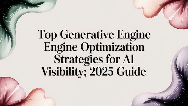 Top Generative Engine Optimization Strategies for ai visibility: 2025 Guide