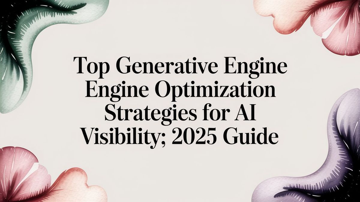 Top Generative Engine Optimization Strategies for ai visibility: 2025 Guide