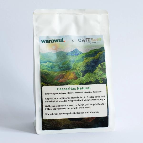 250 g Packung Cascaritas Natural Anaerobic Kaffee von Warawul