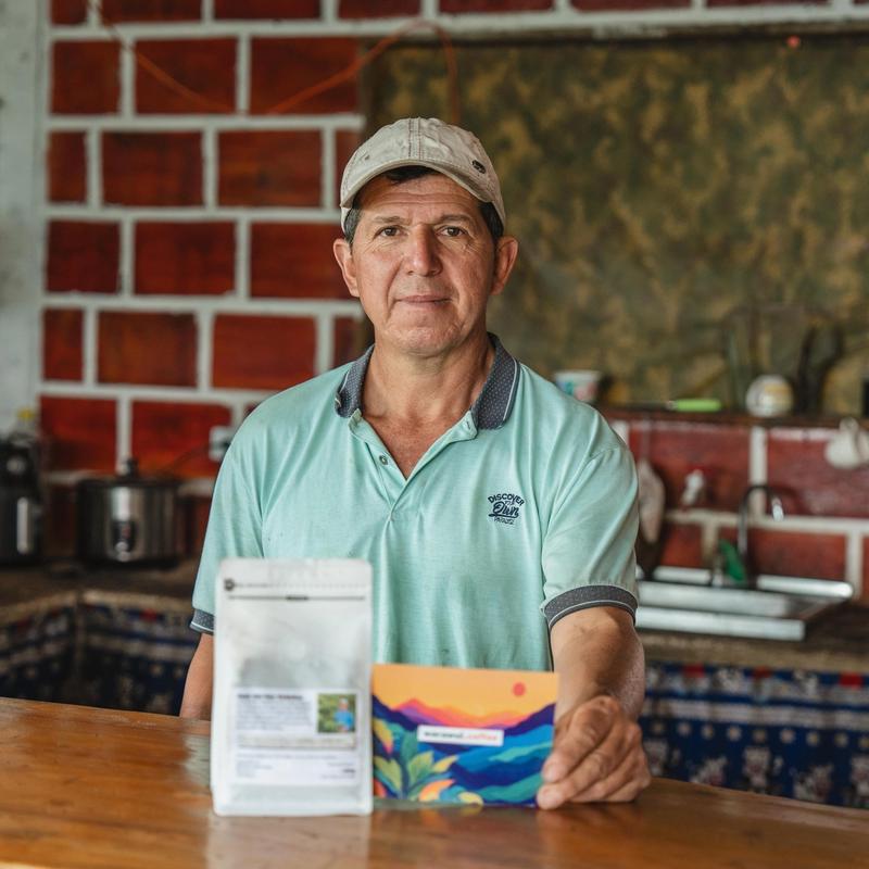 José del Mar Ordoñez auf seiner Kaffeefarm, Bella Vista, in Kolumbien. Foto: Semilla Coffee