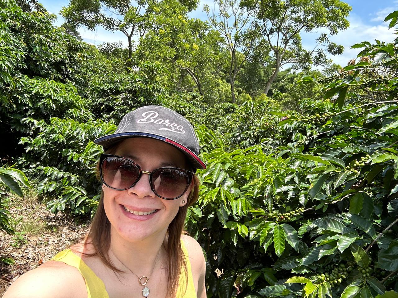 Arelys Monge auf ihrer Kaffeefarm, Finca Sabana del Roble, in Costa Rica