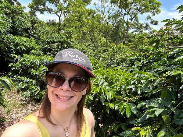 Arelys Monge auf ihrer Kaffeefarm, Finca Sabana del Roble, in Costa Rica