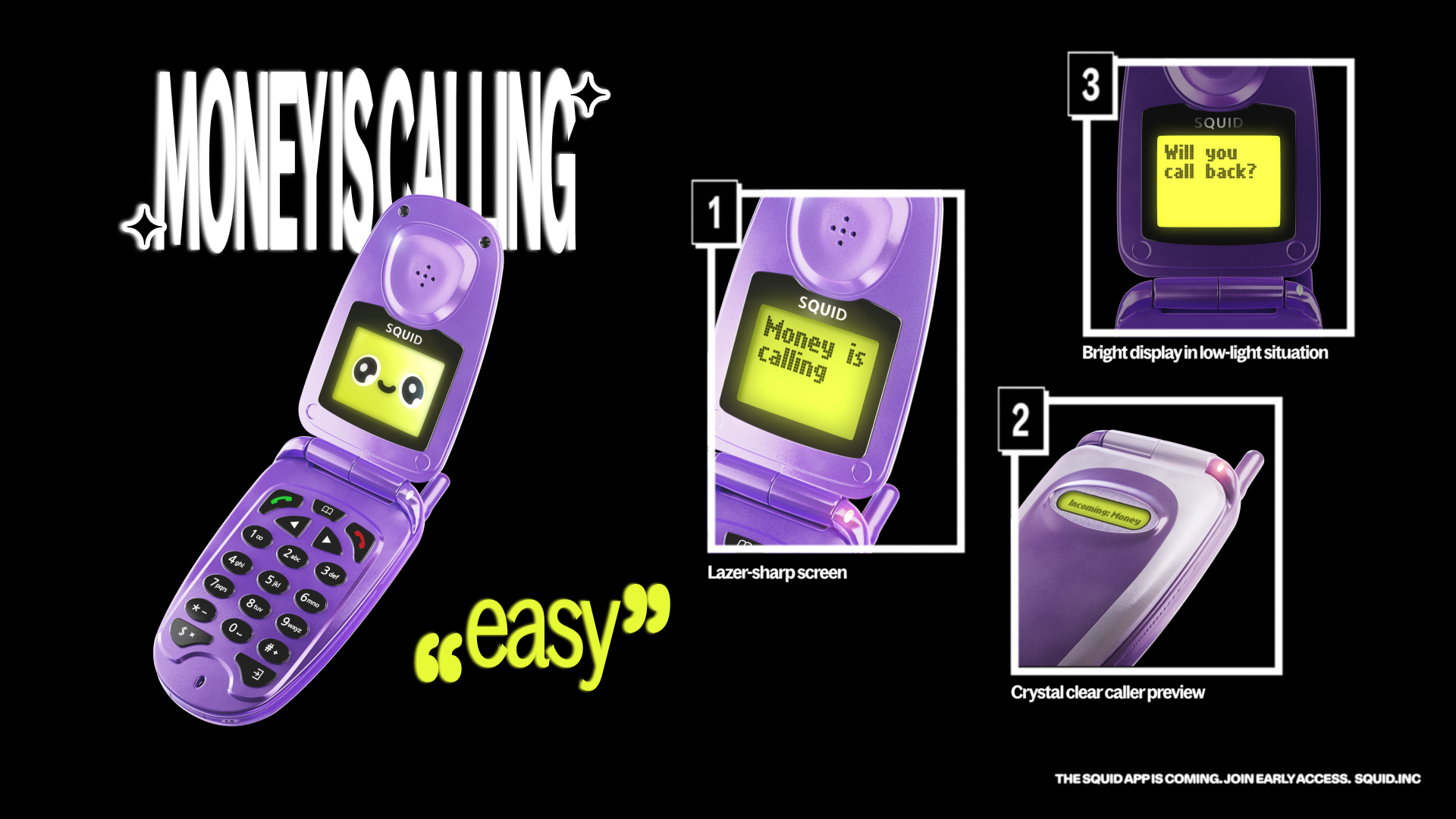 The Squid app mobile display visual