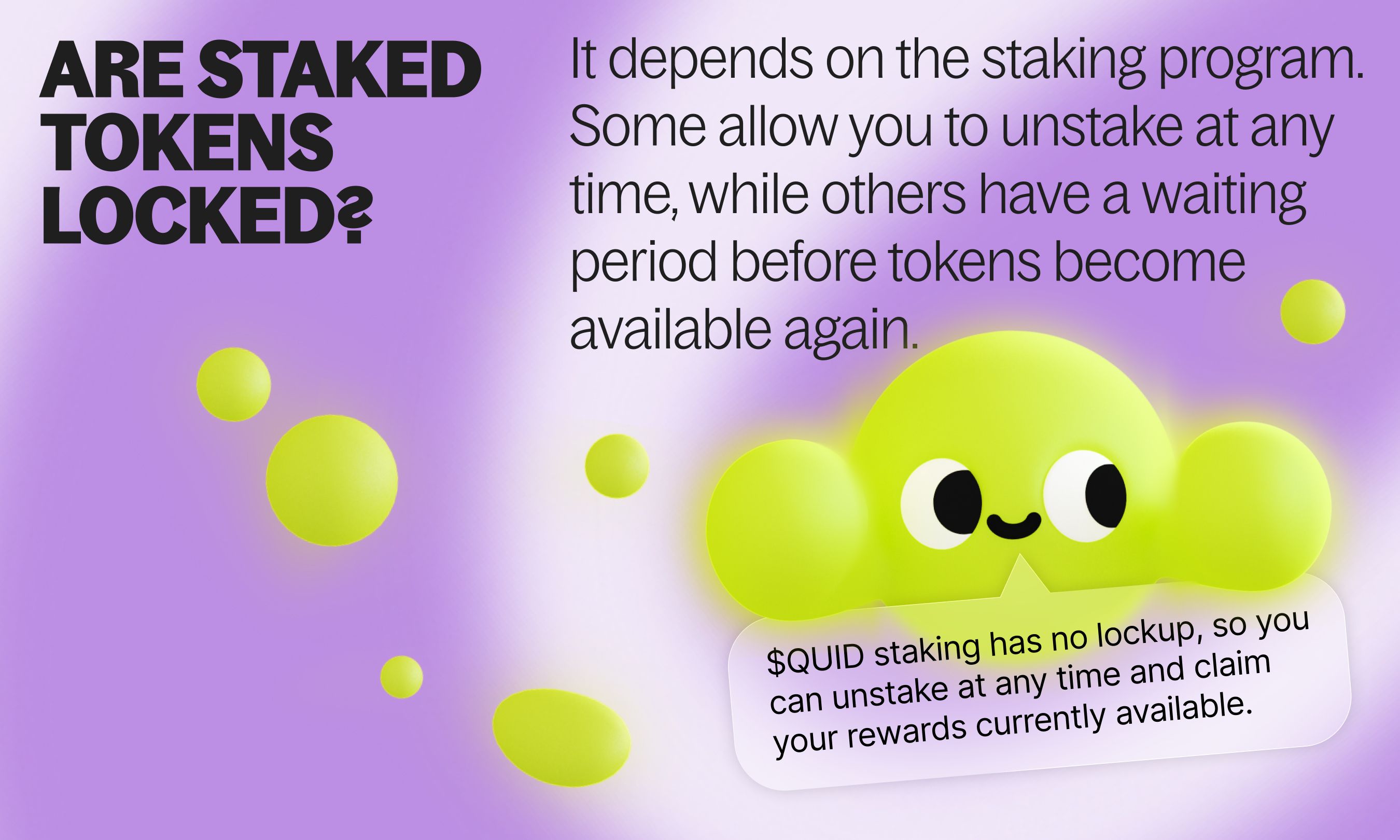 Are staked crypto tokens locked?