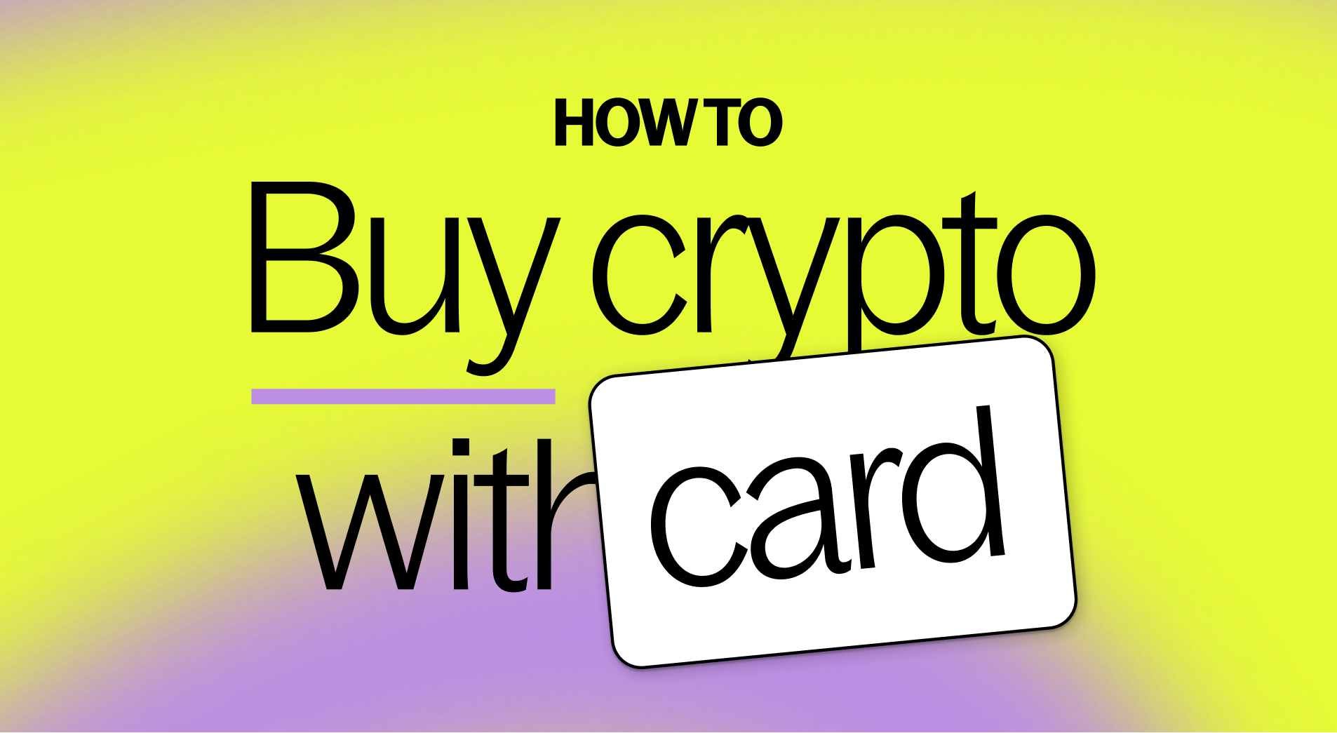 Buy crypto with a card fast and easily
