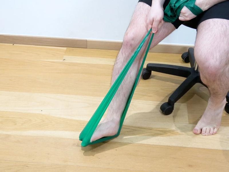 Toe Flexor Strengthening With Elastic Band, view 2