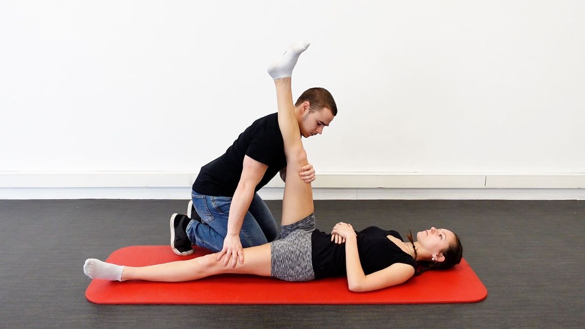 Physio-Assisted Supine Hamstring Stretch