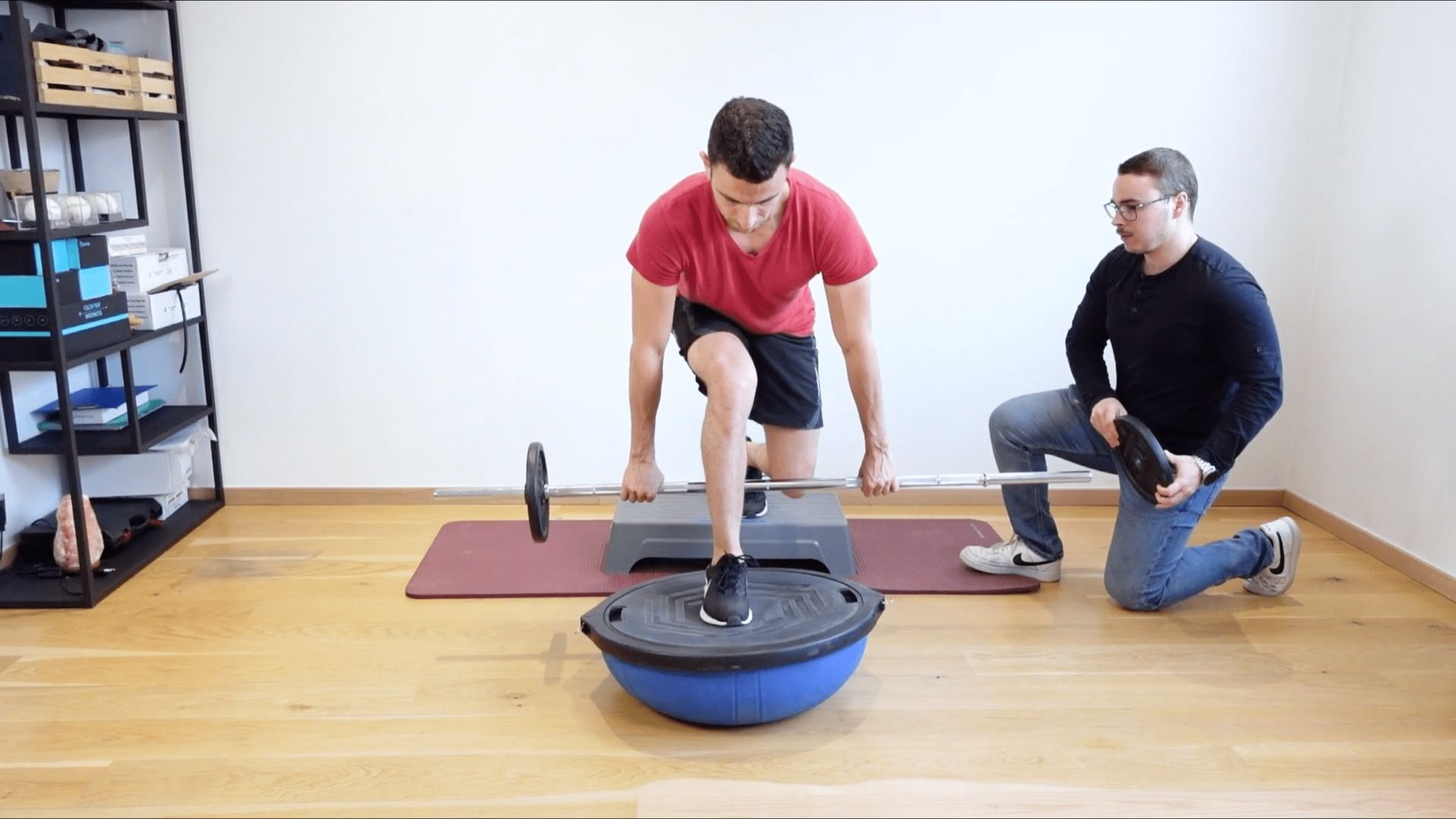Lunge Stability on Bosu With Varying Weight Constraints, view 2