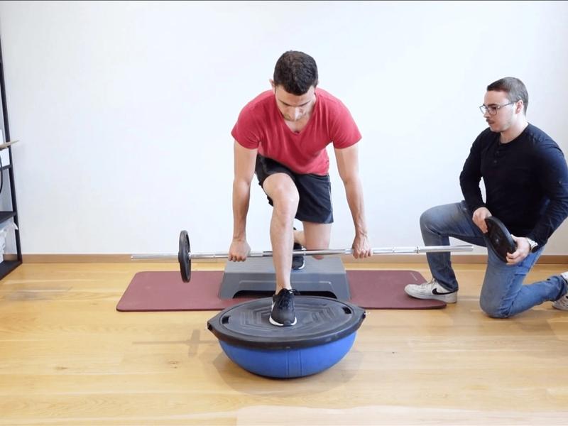 Lunge Stability on Bosu With Varying Weight Constraints, view 2