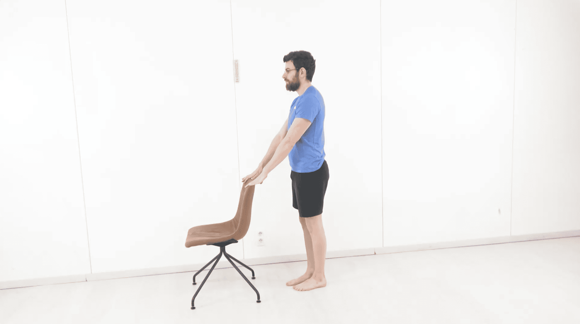 Flexion de hanche avec support, vue 1