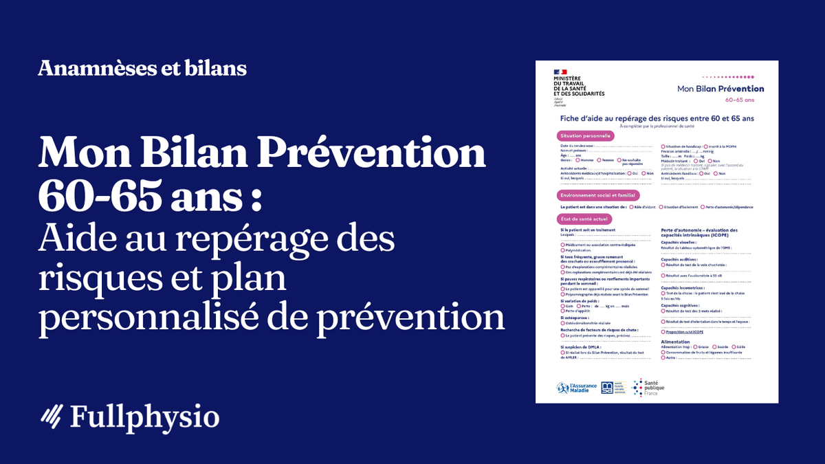 Mon Bilan Prévention 60-65 ans : Aide au repérage des risques et plan personnalisé de prévention