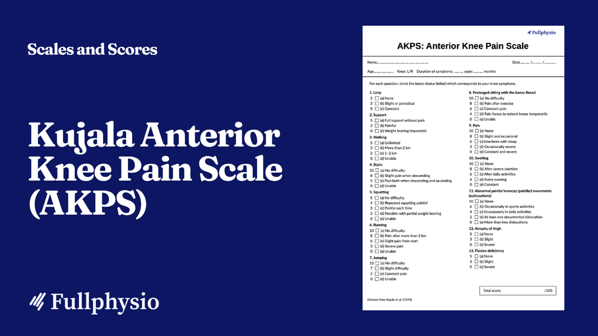 Kujala Anterior Knee Pain Scale (AKPS)