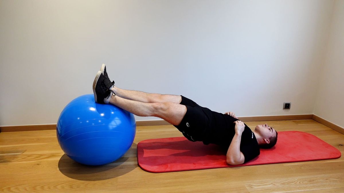 Glute Bridge on Swiss Ball