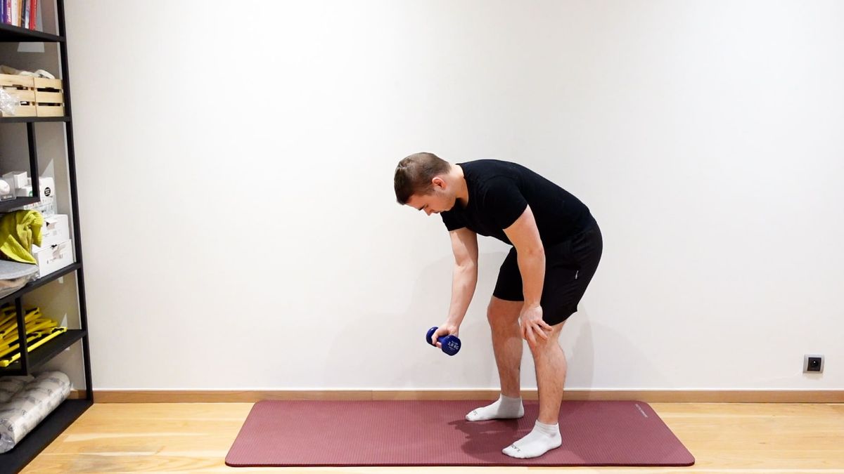 Mobilisation pronation / supination bras pendulaire avec poids