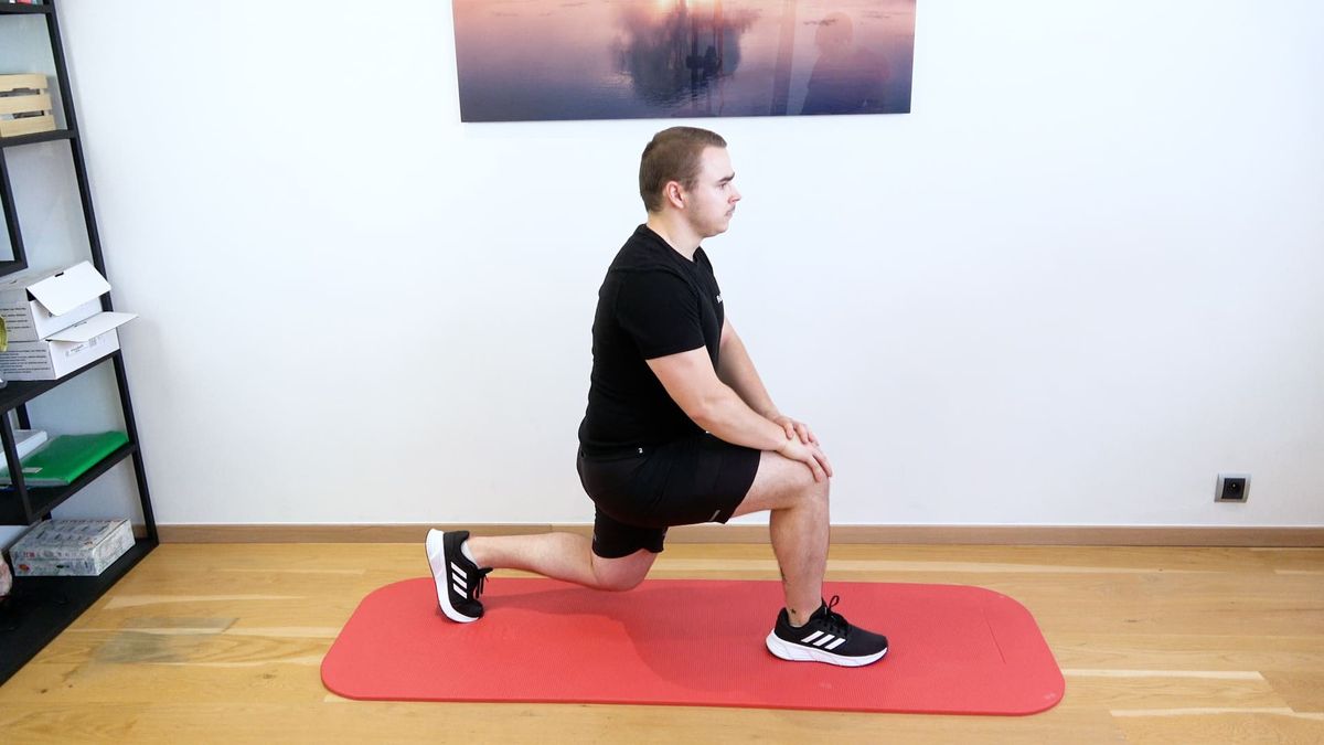 Renforcement quadriceps isométrique en chevalier servant
